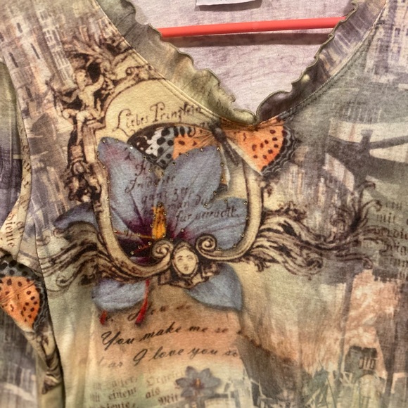 Patchington Artistic Print Long Sleeve Top - Picture 2 of 4